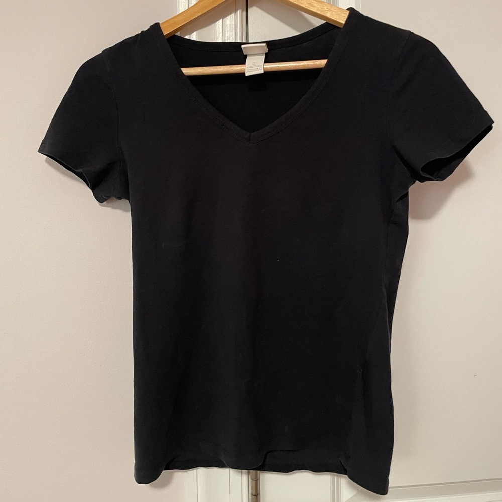 H&M v-neck t-shirt dark blue